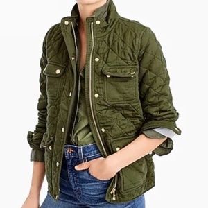 J. CREW QUILTED DOWNTOWN FIELD JACKET